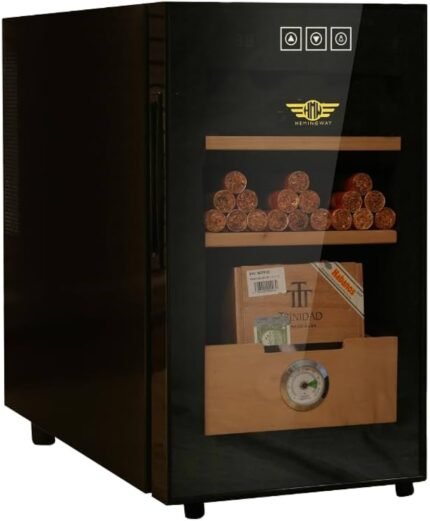 Hemingway Electric Cigar Humidor Cabinet With Hygrometer