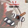 Stainless steel black color cigar cutter