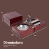 Mantello wooden cigar ashtray gift set with cutter
