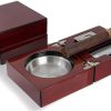 Mantello wooden cigar ashtray gift set for cigar lovers