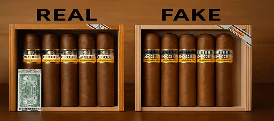 How to Spot the Difference Between Original and Imitation Cuban Cigars - Smoke World UAE 1 Real vs Fake Original Cuban Cigars – Packaging Comparison
