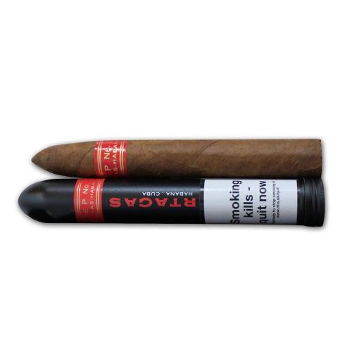 Partagas Serie P No. 2 cigar with black Tubed and plain background