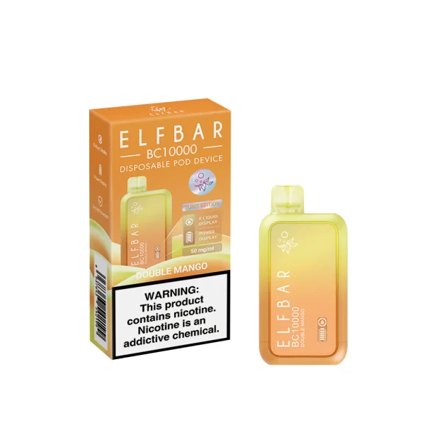 Elf bar bc 10000 puffs disposable e device double mango flavour