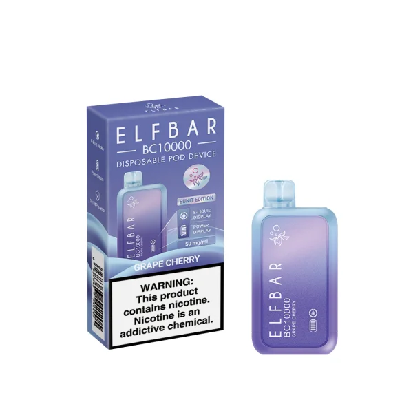 Elf bar bc 10000 puffs disposable e device grape cherry flavou