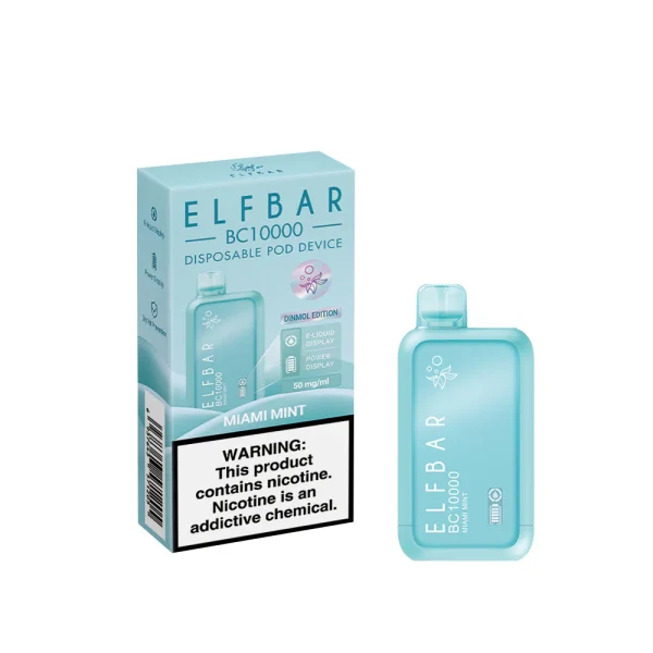 Elf bar bc 10000 puffs disposable e device miami mint flavour