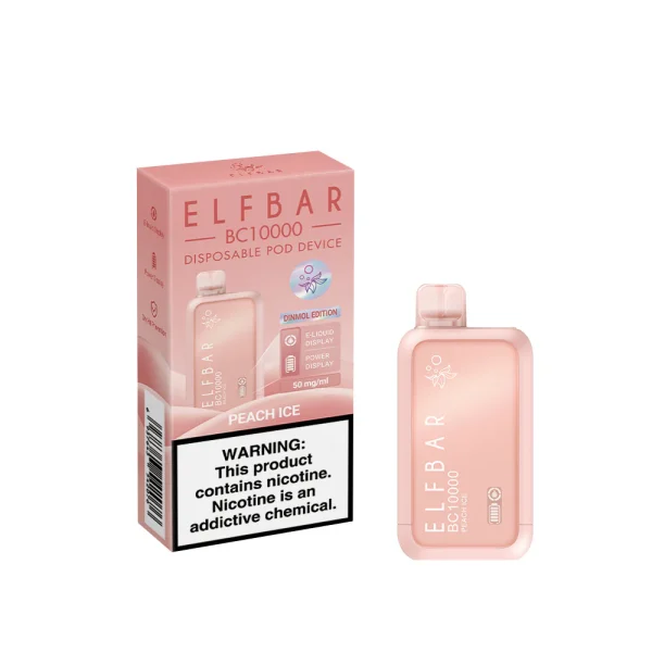 Elf bar bc 10000 puffs disposable e device peach ice flavour