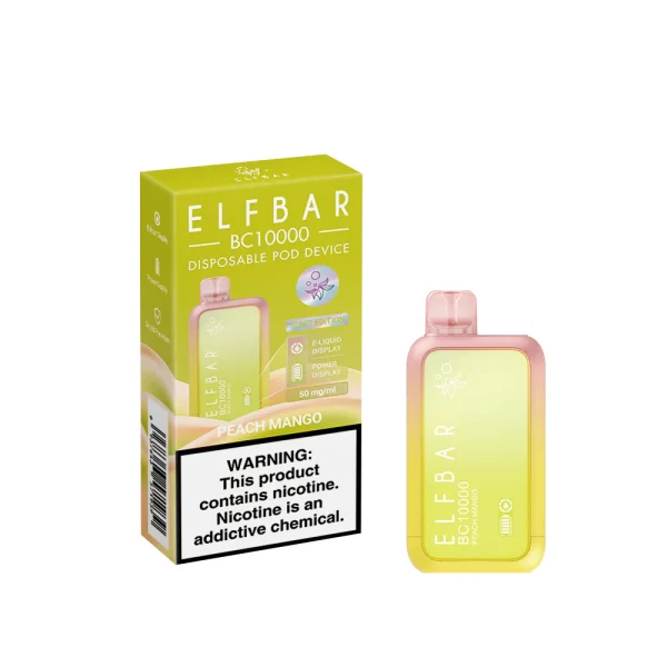 Elf bar bc 10000 puffs disposable e device peach mango flavour