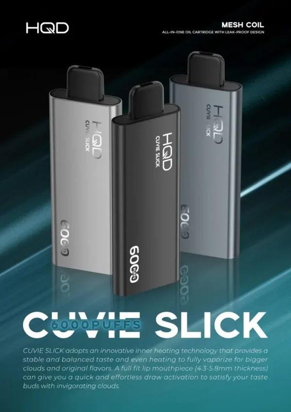 HQD cuvie slick 6000 puffs disposable vape device