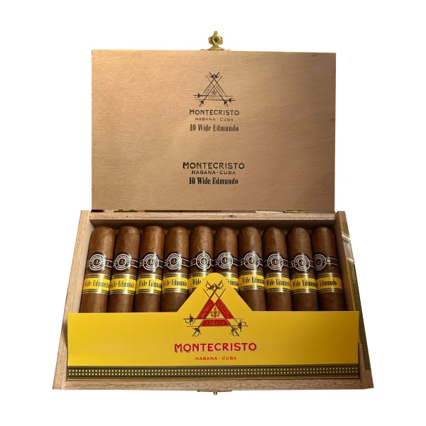 Montecristo Wide Edmundo Cigar Box of 25 – Premium Cuban Cigars in Dubai, 54-Ring Gauge, Medium-Full Strength, Handcrafted, Latest Edition from Habanos World Days 2021