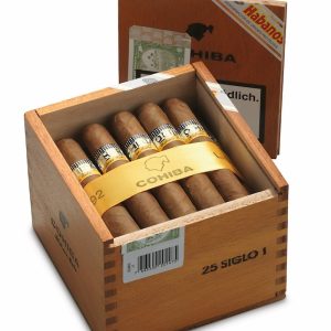 Cohiba Siglo I Cigar-SLB Box of 25 | 4" Length, 40 Ring Gauge | Medium Strength with Classic Cohiba Flavor | 30-40 Minute Smoke | Premium Cuban Cigars-Dubai, UAE