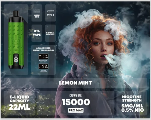 Al Fakher Crown Bar 15000 Pro Max Disposable Vape - Image 2