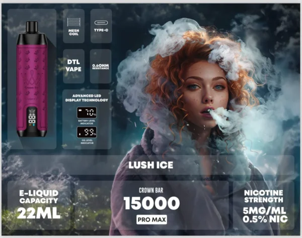 Al Fakher Crown Bar 15000 Pro Max Disposable Vape - Image 3