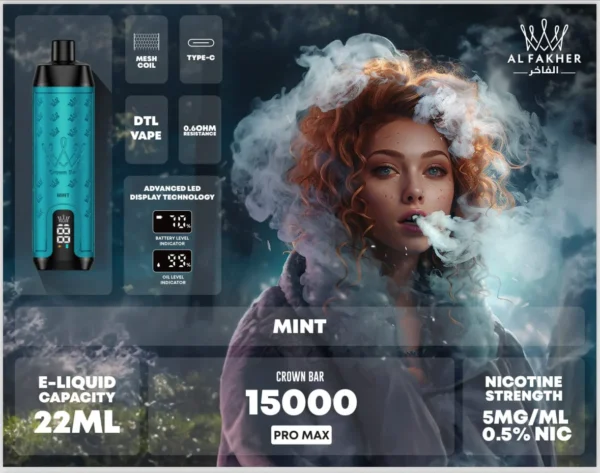 Al Fakher Crown Bar 15000 Pro Max Disposable Vape - Image 4