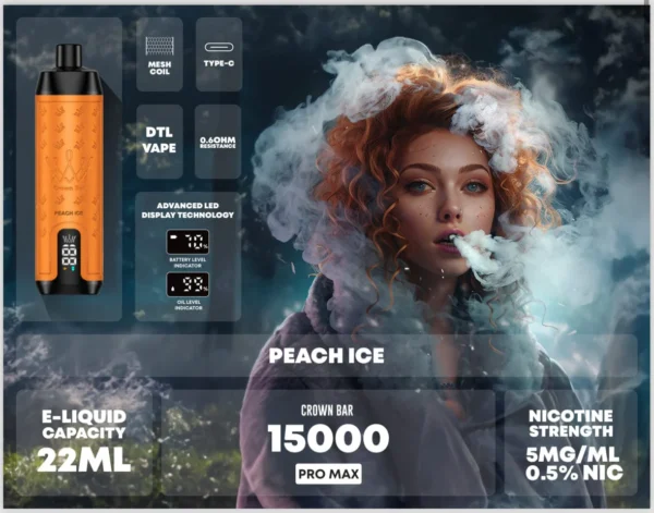 Al Fakher Crown Bar 15000 Pro Max Disposable Vape - Image 5